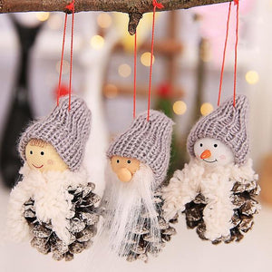 Christmas Hanging Ornaments Pine Cone Xmas Doll