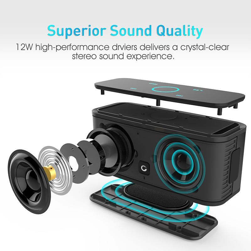 Wireless Bluetooth Speaker with Built-in Mic
