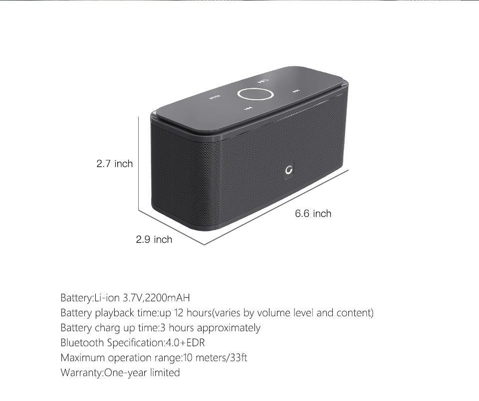 Wireless Bluetooth Speaker with Built-in Mic