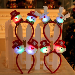 Christmas Santa Reindeer Snowman Bear LED Light Headband