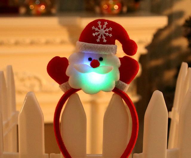 Christmas Santa Reindeer Snowman Bear LED Light Headband