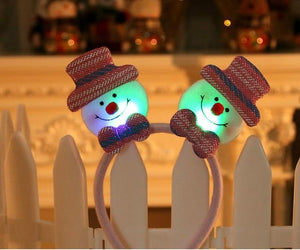 Christmas Santa Reindeer Snowman Bear LED Light Headband