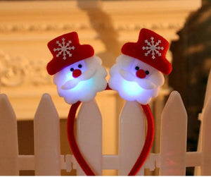 Christmas Santa Reindeer Snowman Bear LED Light Headband