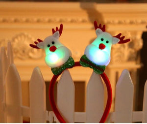 Christmas Santa Reindeer Snowman Bear LED Light Headband