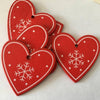 10pcs/set White Red Christmas Tree Ornament Wooden Hanging