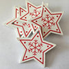 10pcs/set White Red Christmas Tree Ornament Wooden Hanging