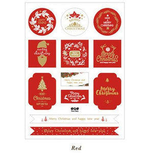 2PCS/Lot Christmas Decoration Gift Paper Stickers