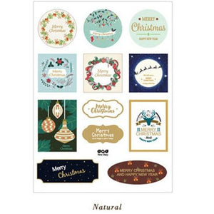 2PCS/Lot Christmas Decoration Gift Paper Stickers