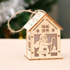 Festival Led Light Wood House Christmas Tree Decorations