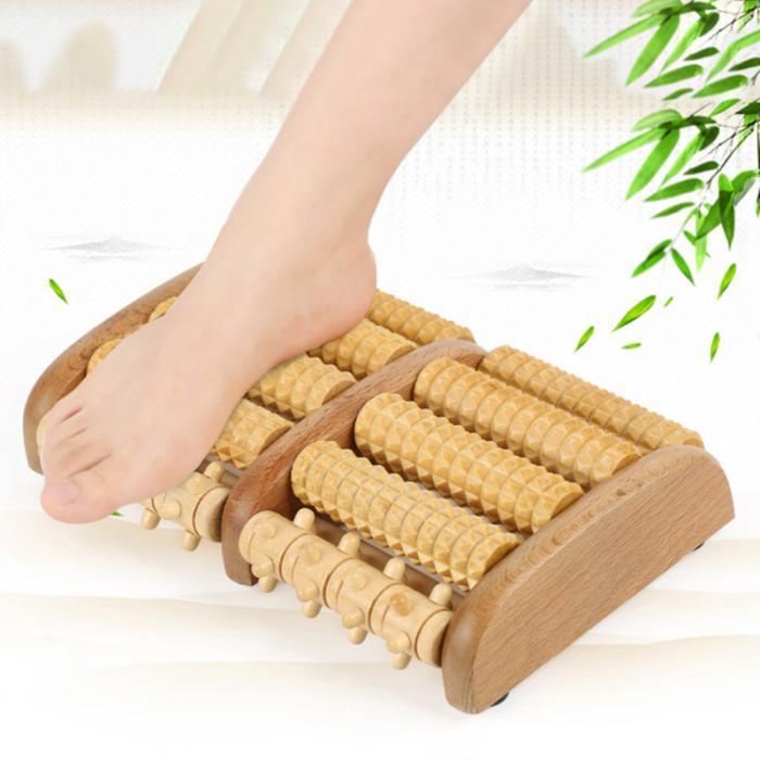 Theraflow Dual Wooden Foot Roller Massager