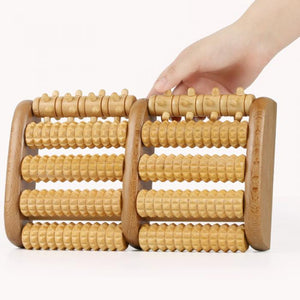 Theraflow Dual Wooden Foot Roller Massager