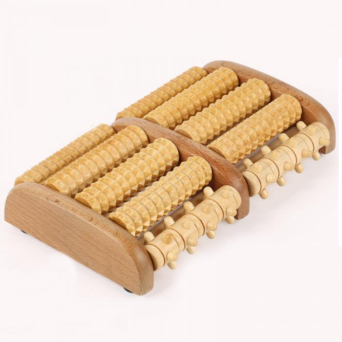 Theraflow Dual Wooden Foot Roller Massager