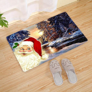 Merry Christmas Door Mat Santa Door Mat