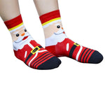 1 pair Women Girls Christmas 3D Santa Socks