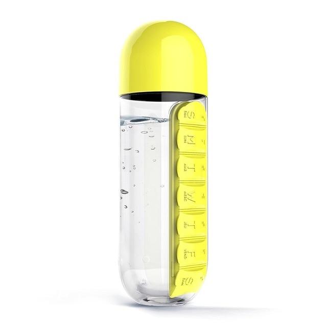 Pill Organizer Water Bottle