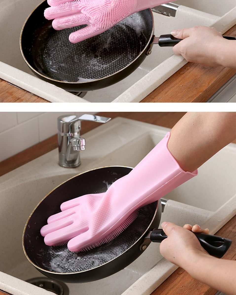 Premium Magic Silicone Cleaning Gloves (IN PAIR)