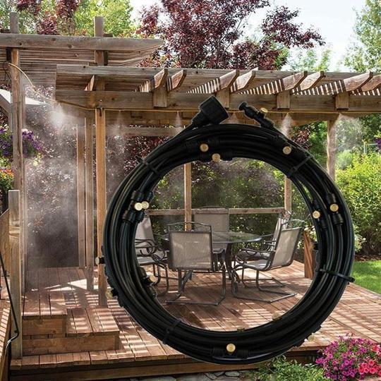 Outdoor Patio Water Misting System - Backyard Cooling Mister