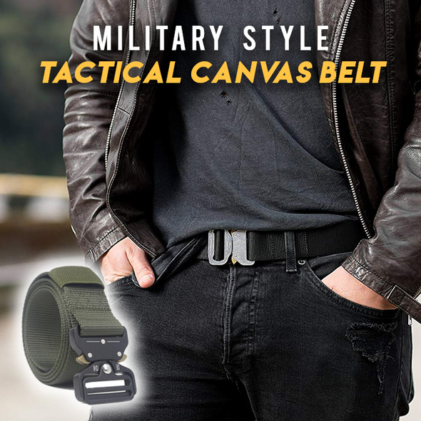 Military Style Tactical Canvas Belt