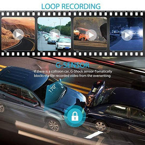 Latest Full-Screen LCD Rearview Mirror, Front And Rear Car Recorder