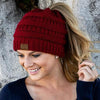 Super Comfy Knit Ponytail Beanie