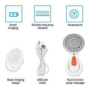Electric Waterproof Head Scalp Massager For Hair Growth And Relaxation