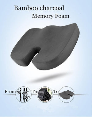 Bamboo Charcoal Memory Foam Ventilated Orthopedic Seat Cushion