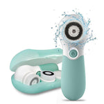 Waterproof Facial Cleansing Spin Brush Set with 3 Exfoliating Brush Heads