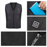 Electric USB Heated Warm Vest Men Women Heating Coat