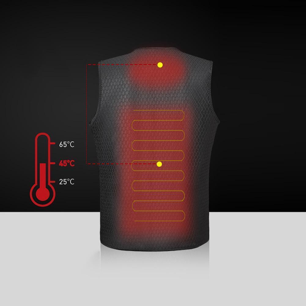 Electric USB Heated Warm Vest Men Women Heating Coat