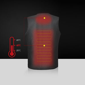 Electric USB Heated Warm Vest Men Women Heating Coat