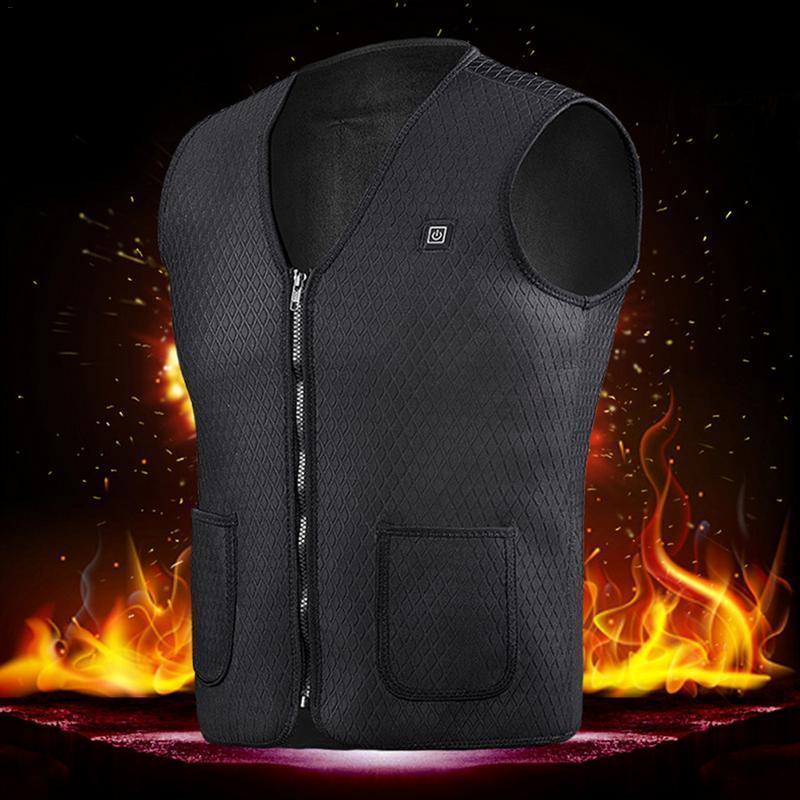 Electric USB Heated Warm Vest Men Women Heating Coat