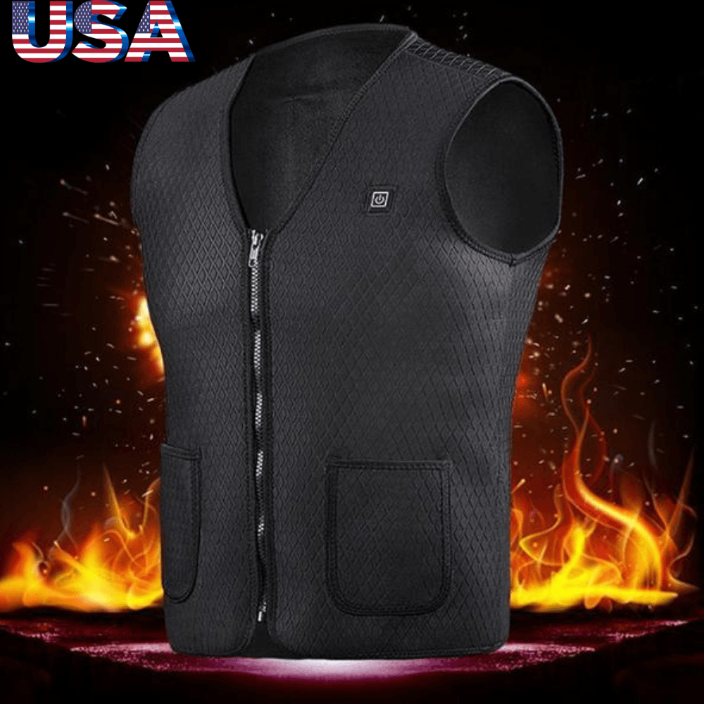 Electric USB Heated Warm Vest Men Women Heating Coat