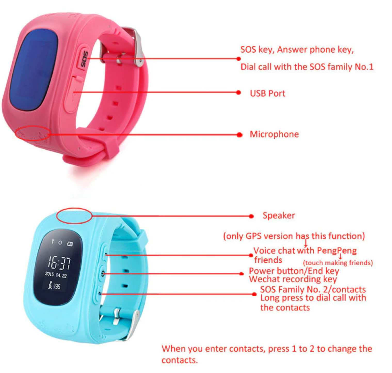 TrackSmart™ Kids Smart GPS Watch Tracker